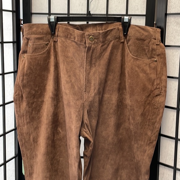 Dg2 Diane Gilman, Pig Suede Pants, Brown. SZ 18W - Picture 3 of 8